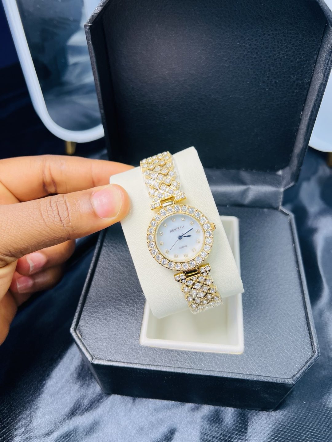 Rebirth gold ice stoned face watch - Image 4