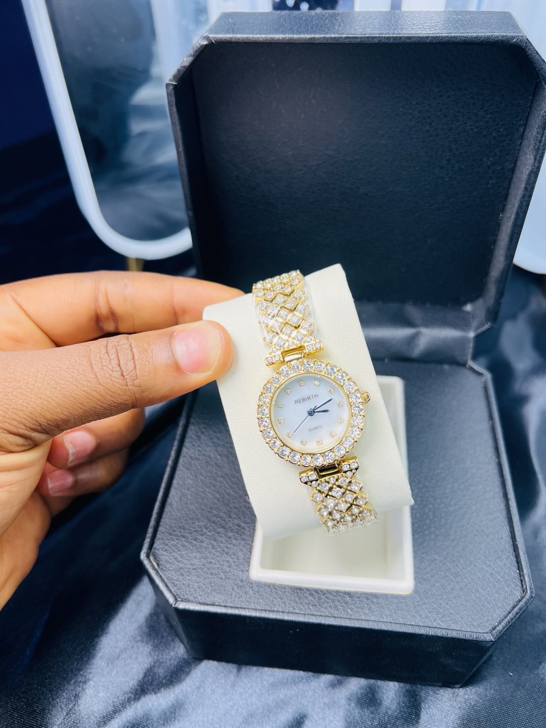 Rebirth gold ice stoned face watch - Image 5