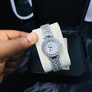 Rebirth silver ice stoned face watch