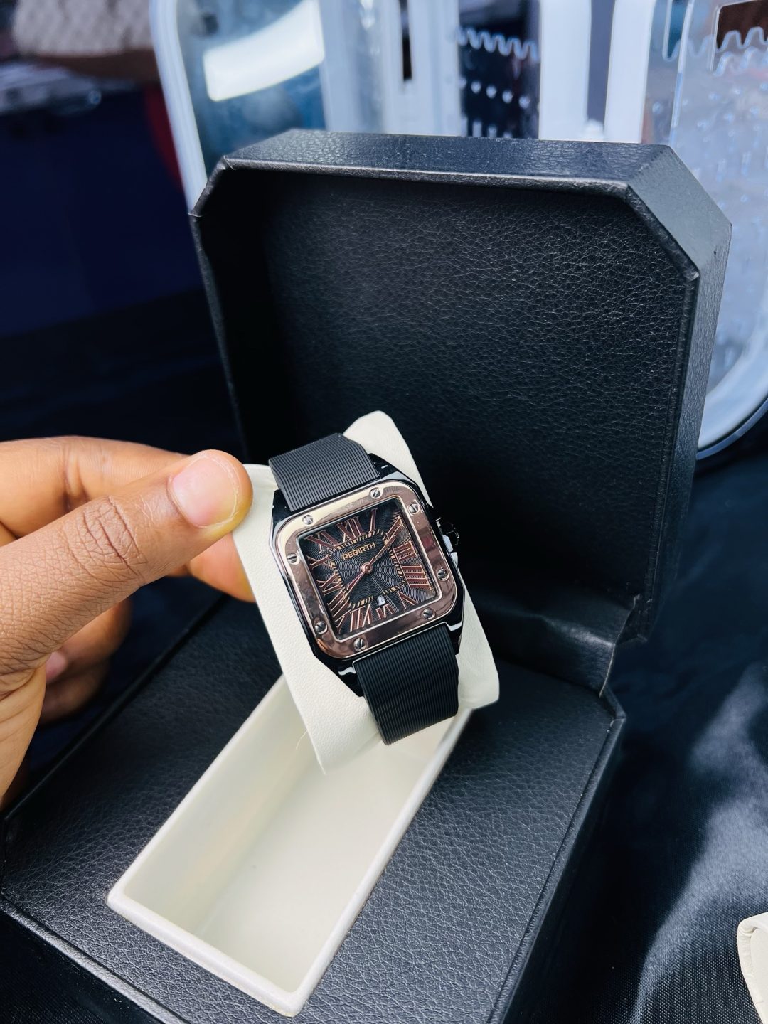 Rebirth female face rubber watch with day and date!
