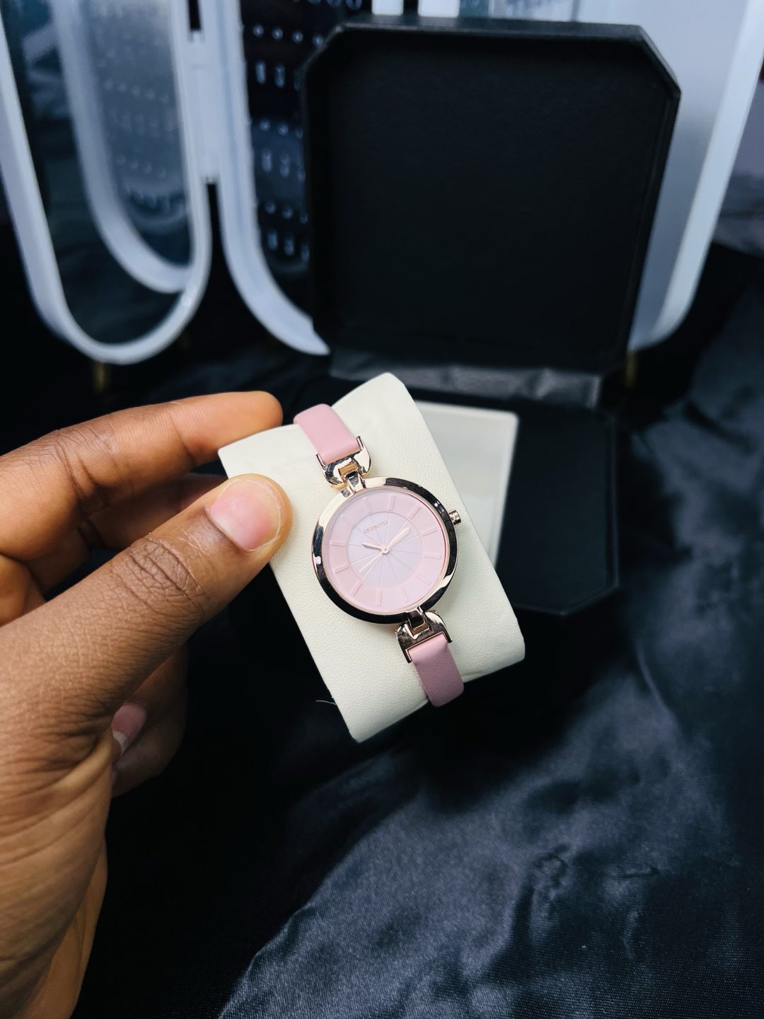 Rebirth Pink leather watch