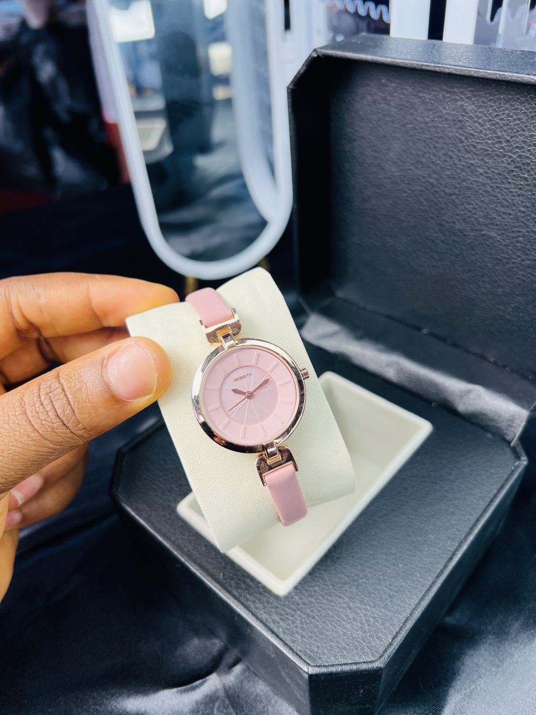 Rebirth Pink leather watch - Image 3