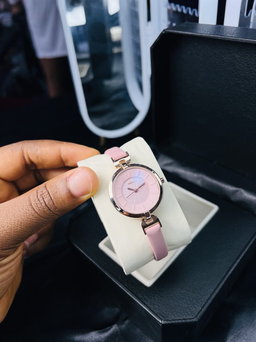 Rebirth Pink leather watch - Image 6