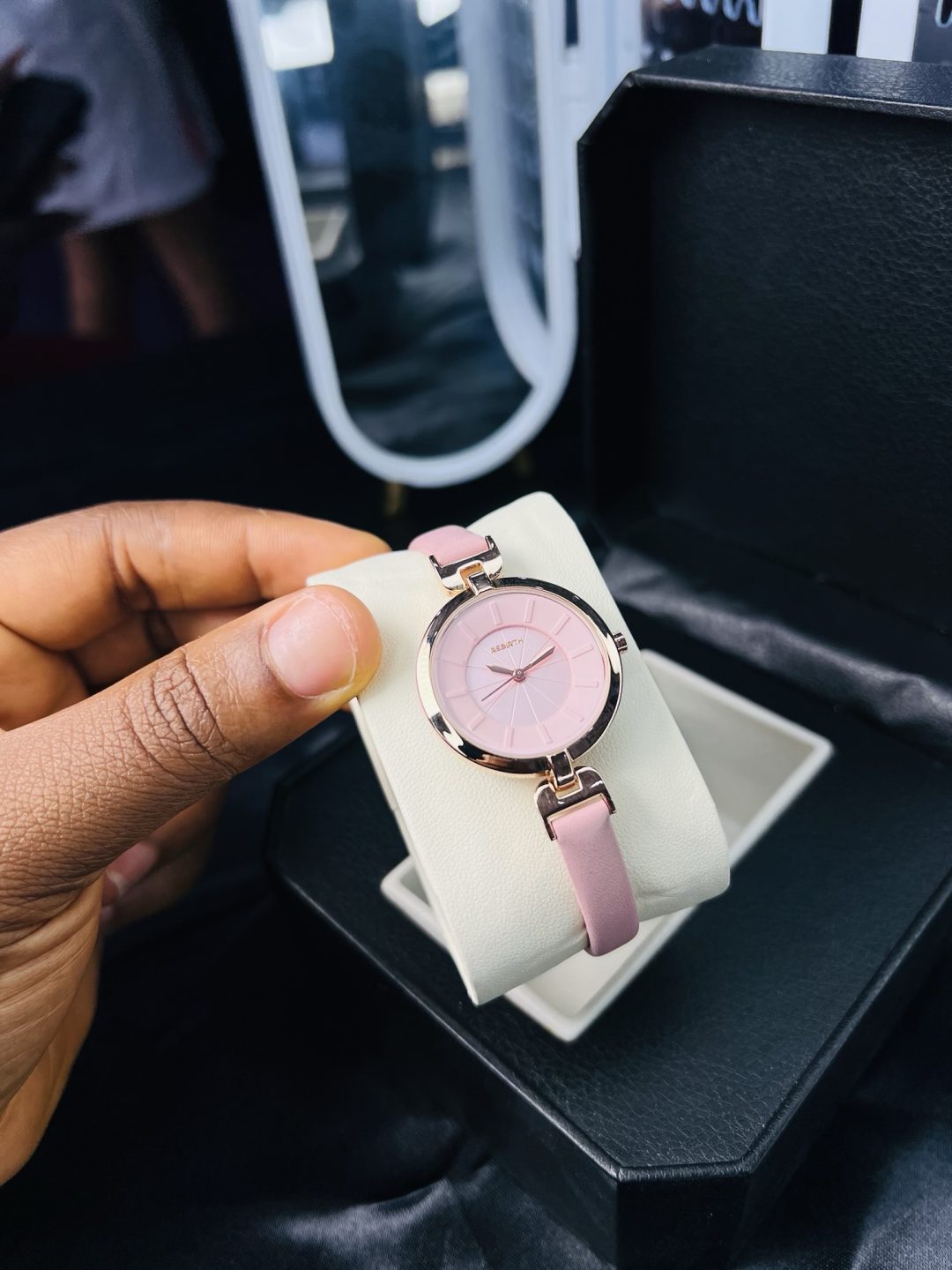 Rebirth Pink leather watch - Image 7