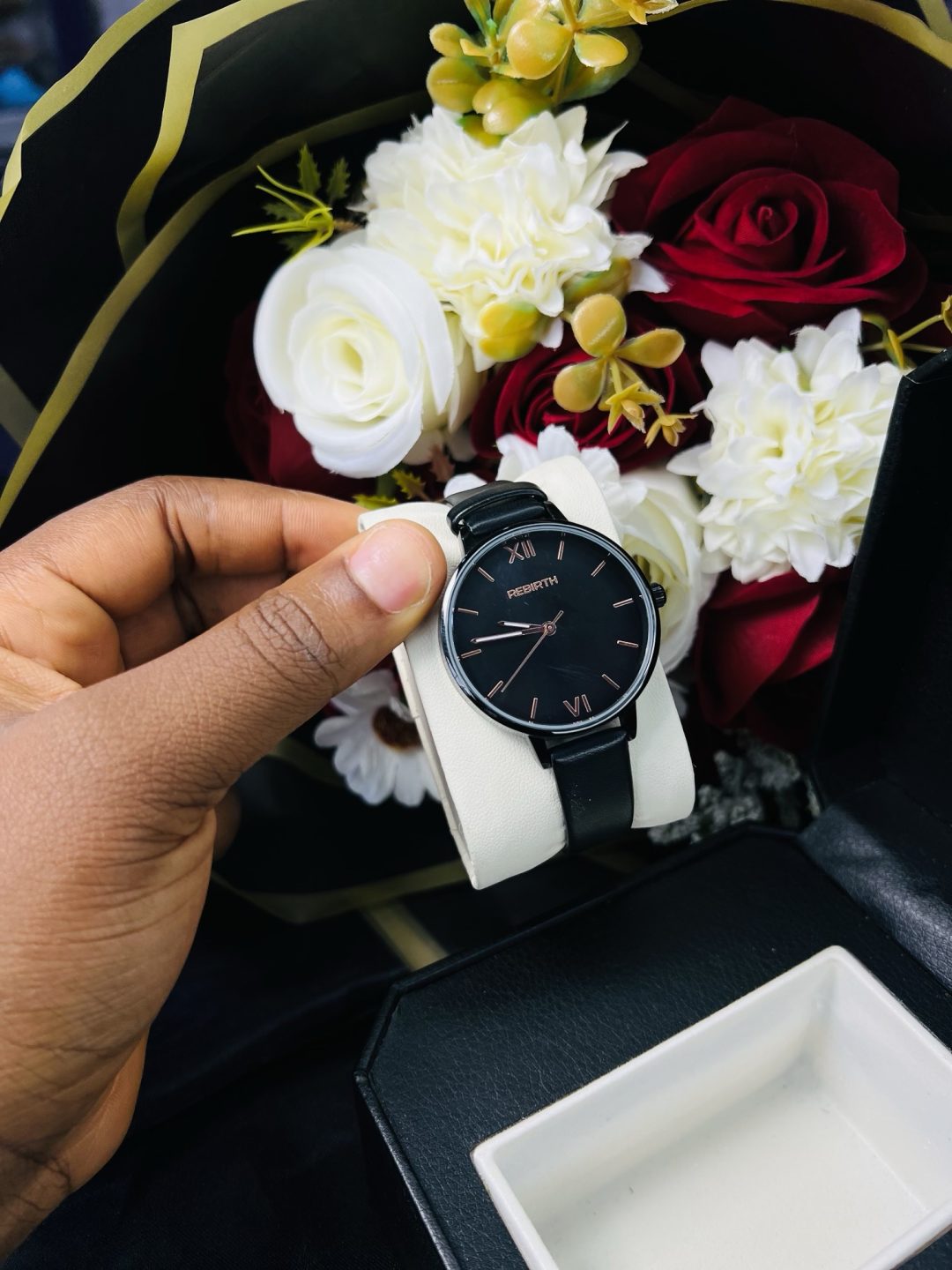 Rebirth Black leather watch - Image 3