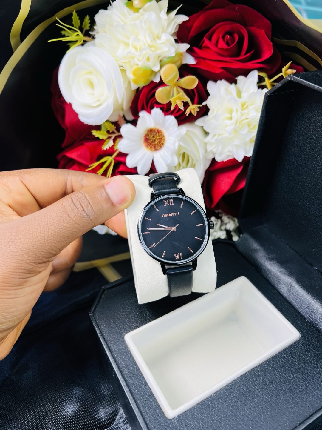 Rebirth Black leather watch - Image 4