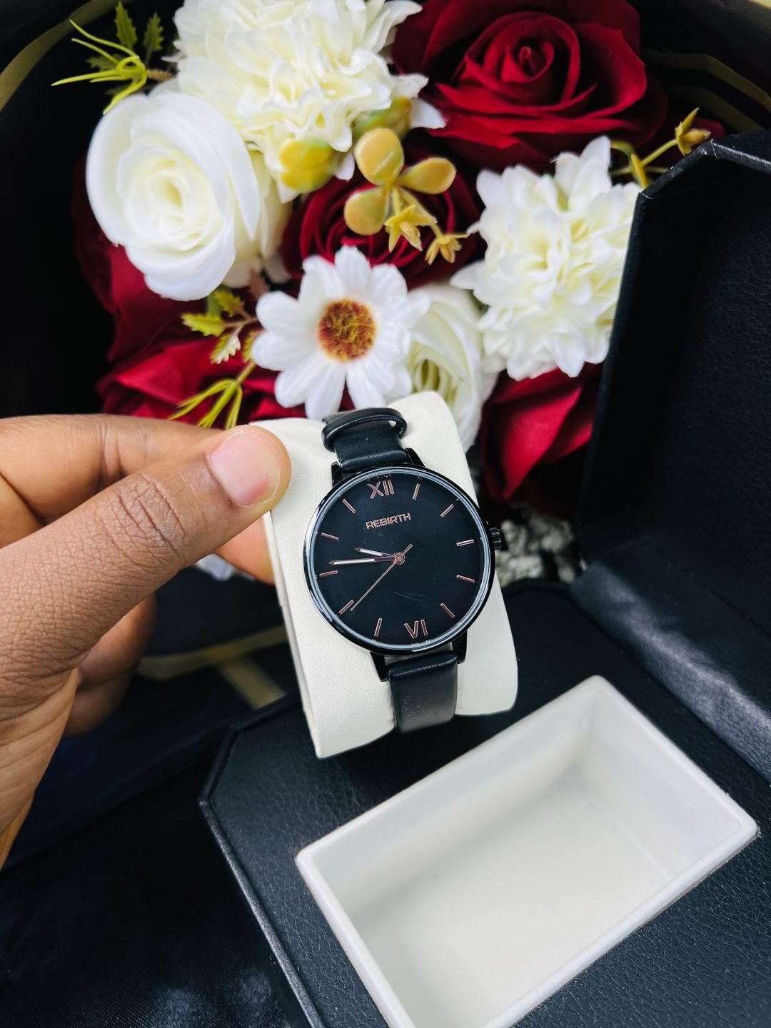 Rebirth Black leather watch - Image 5