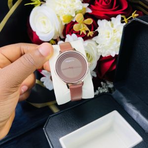 Rebirth brown leather watch