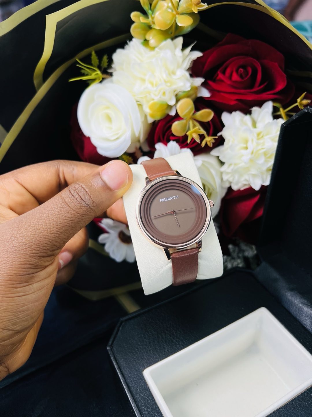 Rebirth brown leather watch - Image 2