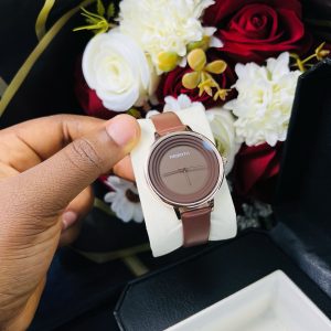 Rebirth brown leather watch