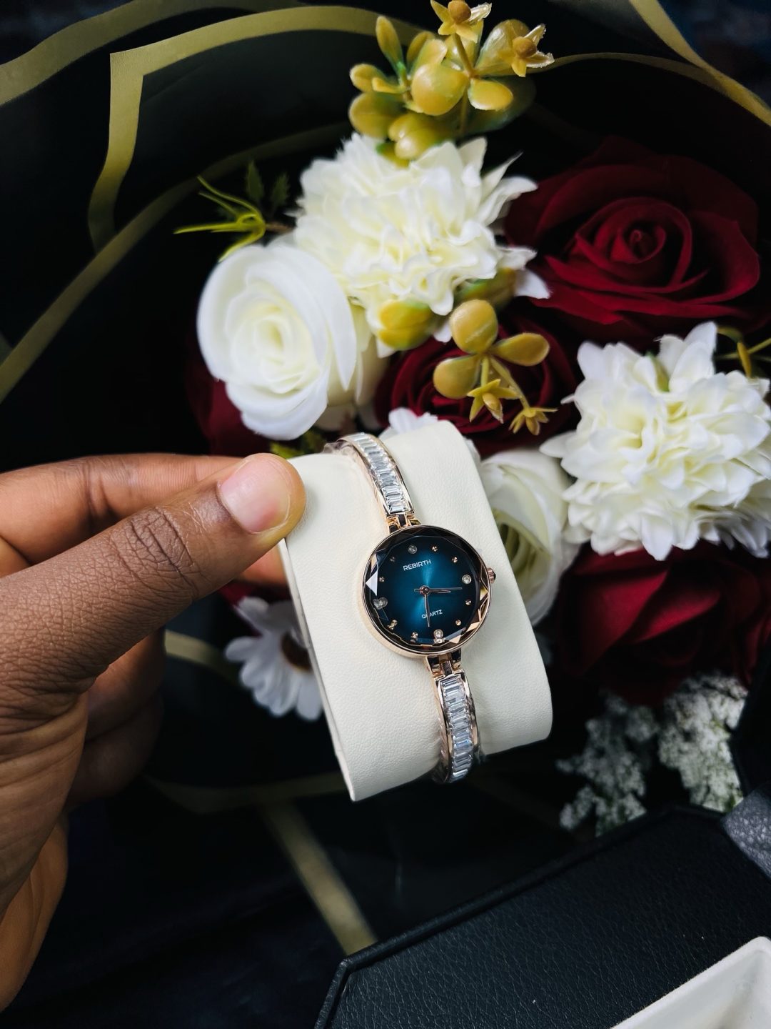 Rebirth Rose gold ice holographic watch