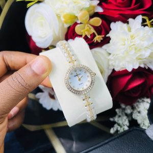 Rebirth gold pearls firm watch