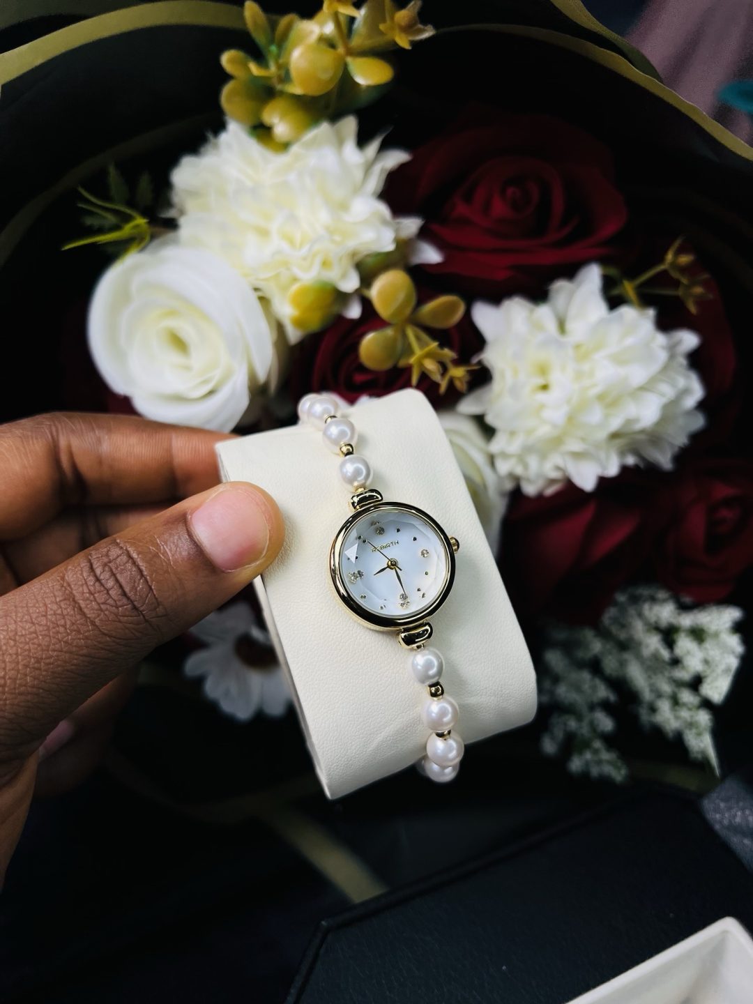 Rebirth pearls gold dropping watch - Image 6