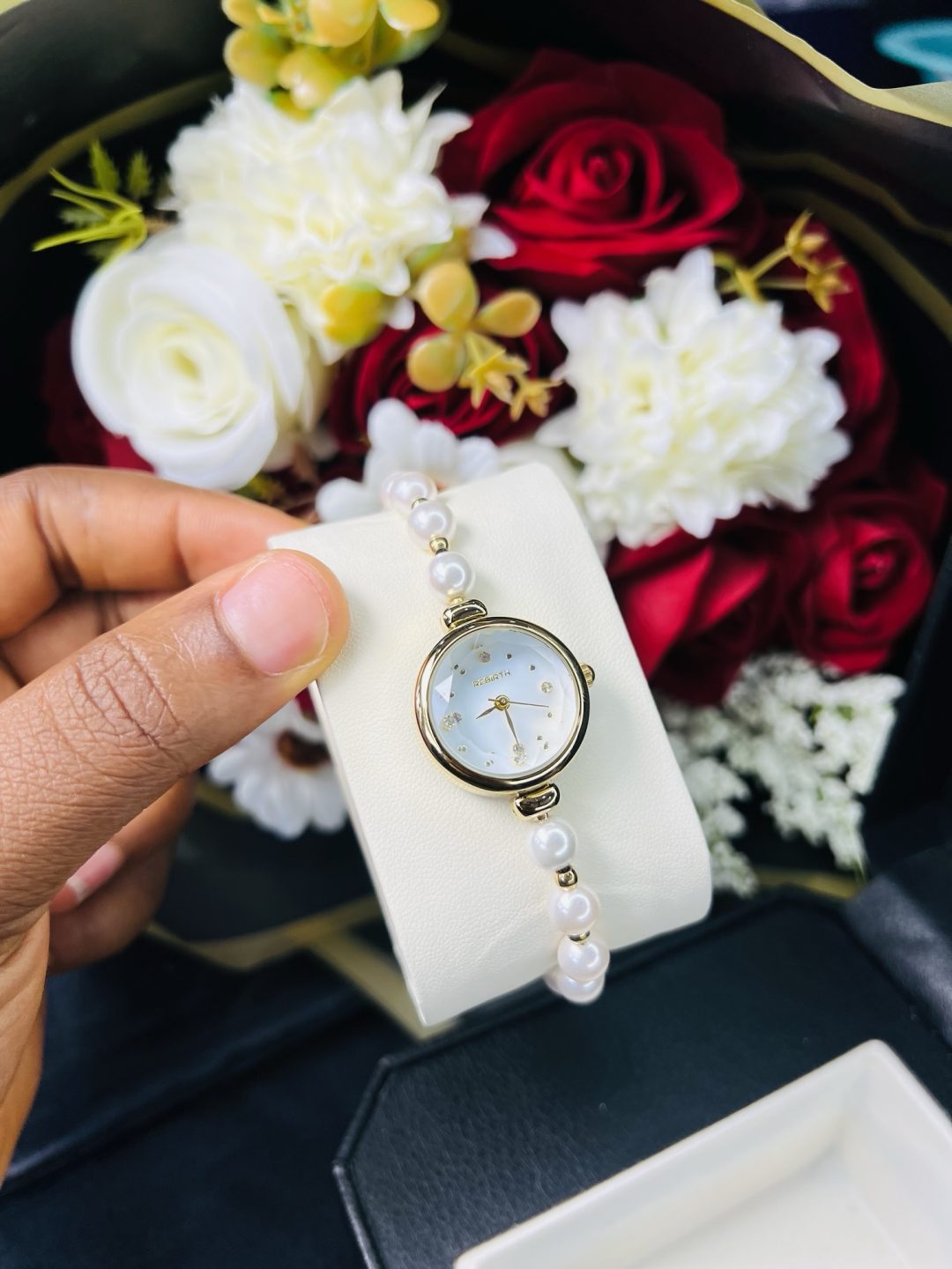 Rebirth pearls gold dropping watch - Image 2