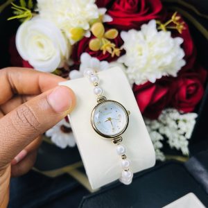 Rebirth pearls gold dropping watch