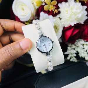Rebirth pearls silver dropping watch