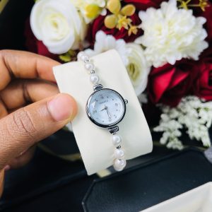 Rebirth pearls silver dropping watch