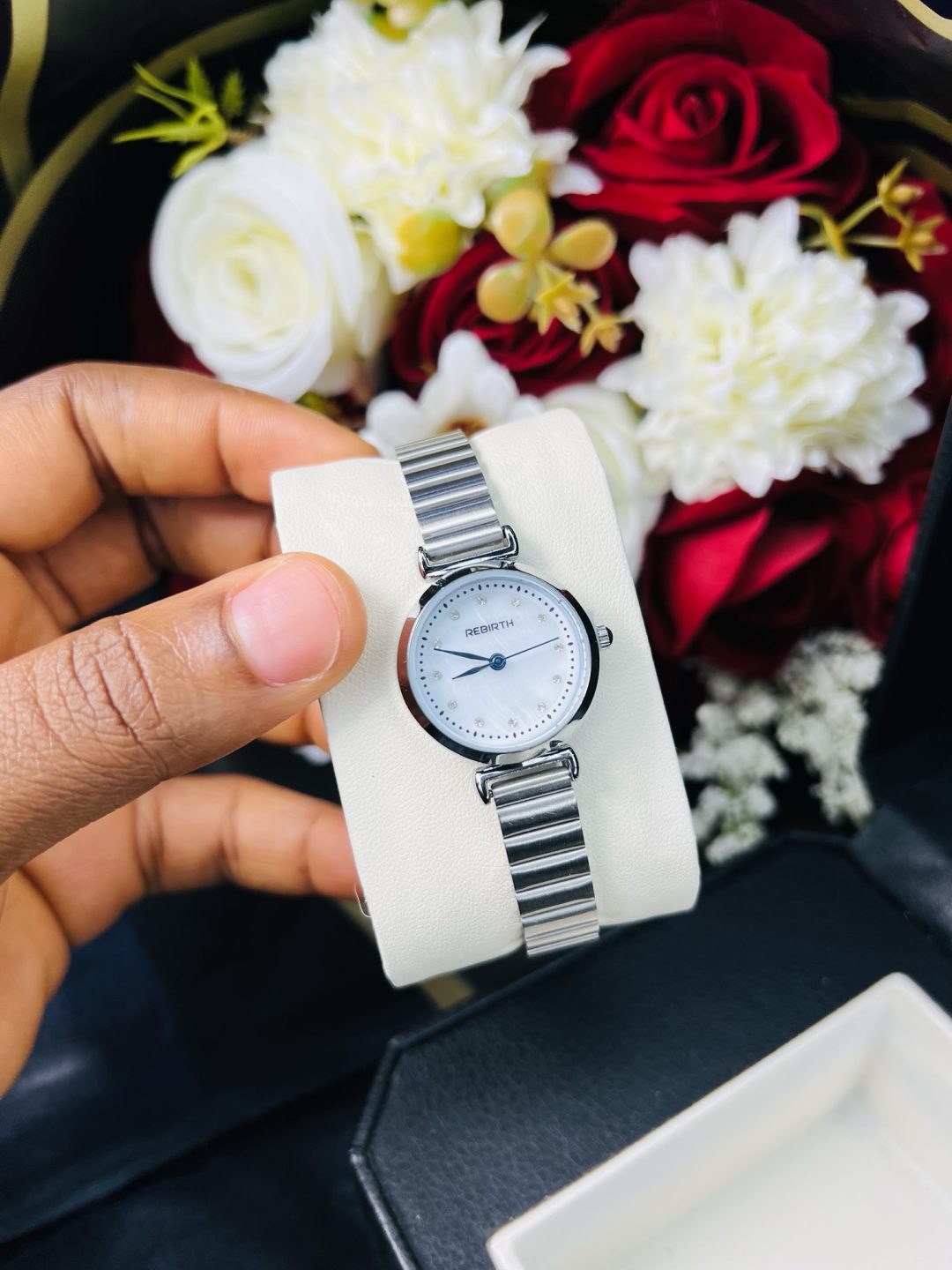 Rebirth silver circle ice dial watch - Image 2