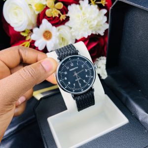 Rebirth black weaves strap watch