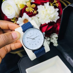 Rebirth blue weaves strap watch