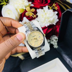 Rebirth two toned gold face watch