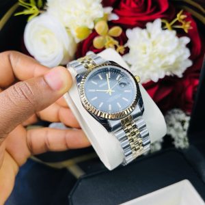 Rebirth two toned black face watch