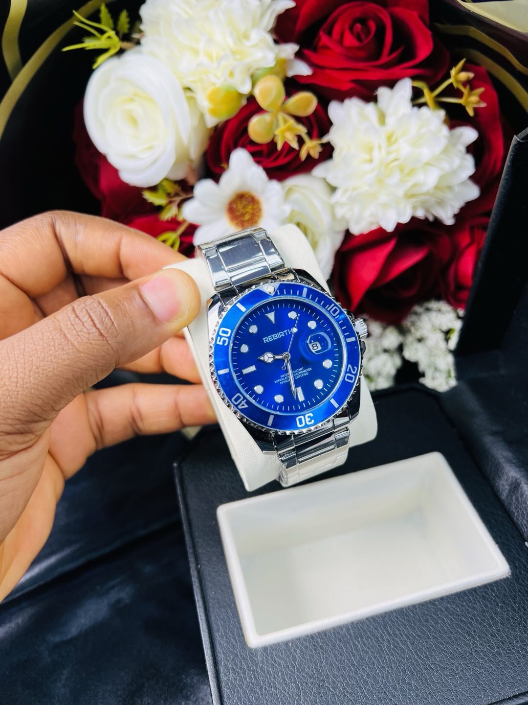 Rebirth male blue face watch