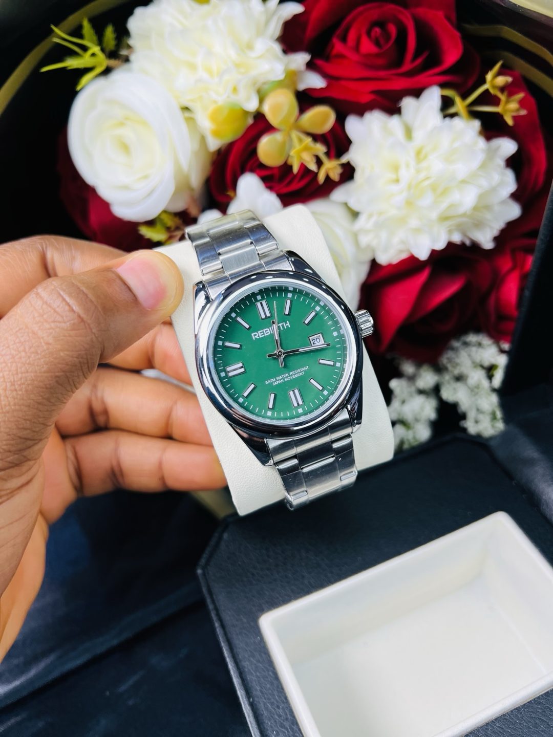 Rebirth green face male watch - Image 2