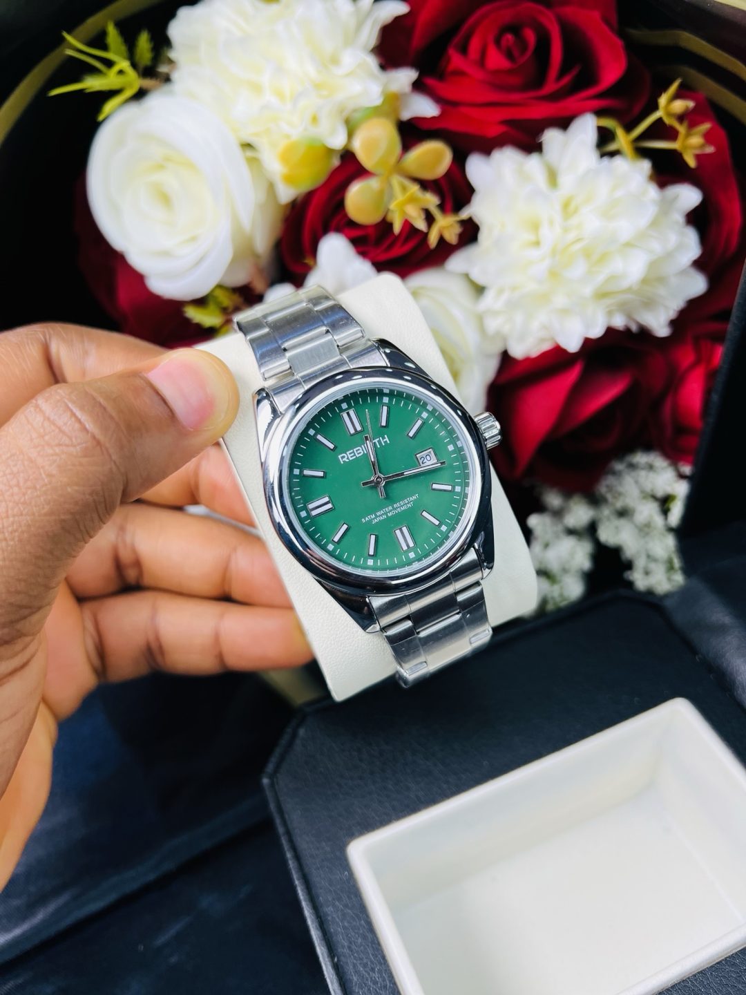 Rebirth green face male watch - Image 3