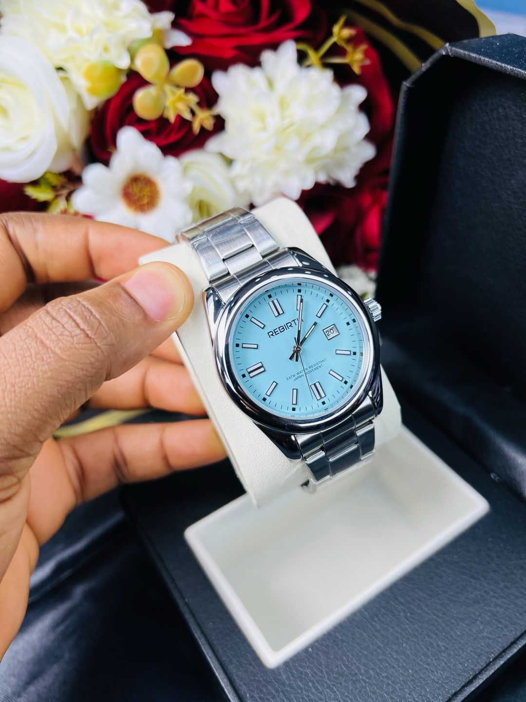 Rebirth blue face male watch - Image 2