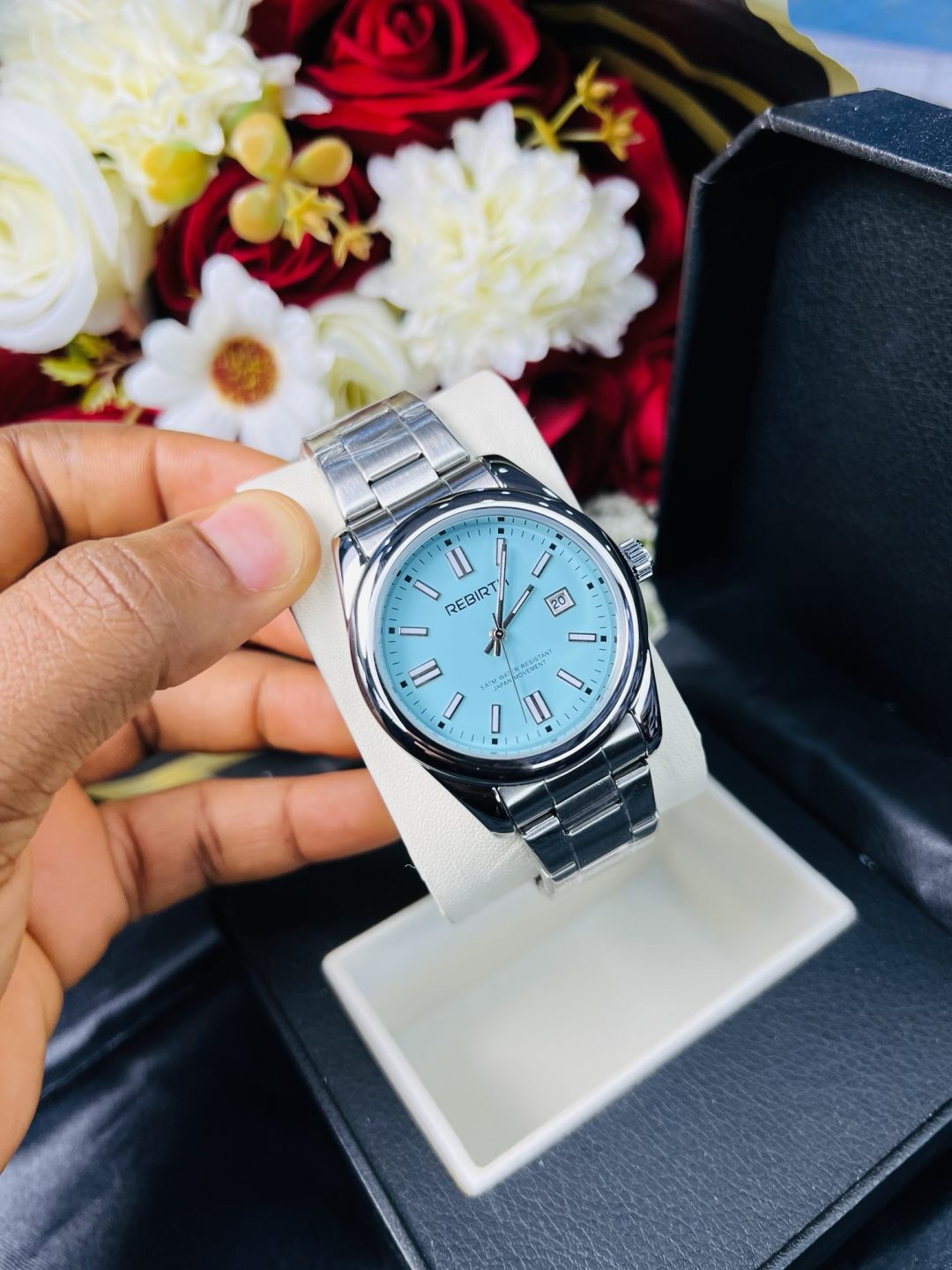 Rebirth blue face male watch - Image 3