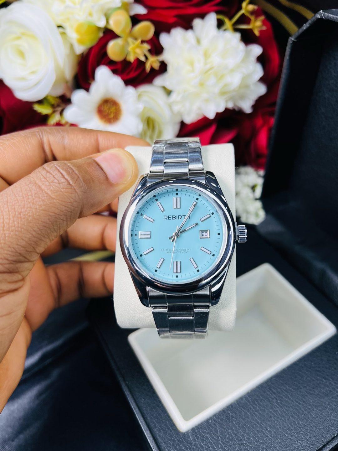 Rebirth blue face male watch - Image 4
