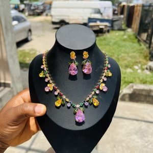 Multicolored pink fashion set