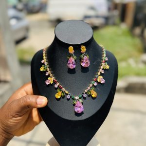 Multicolored pink fashion set