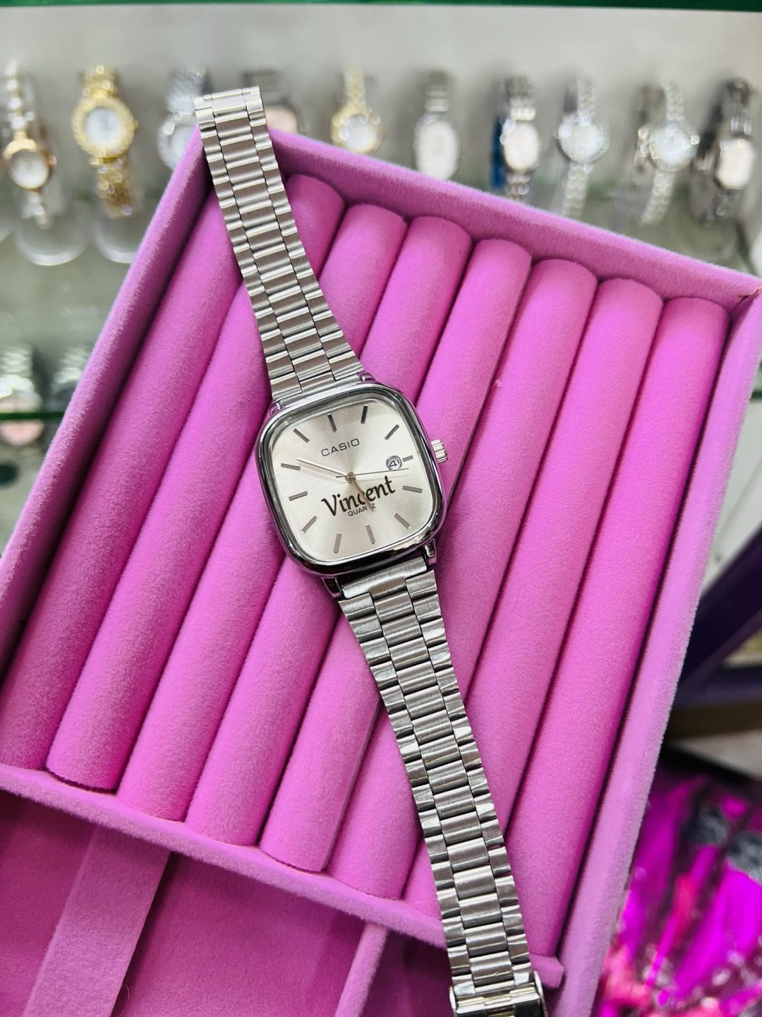 Silver face Casio watch and bracelet no box - Image 3