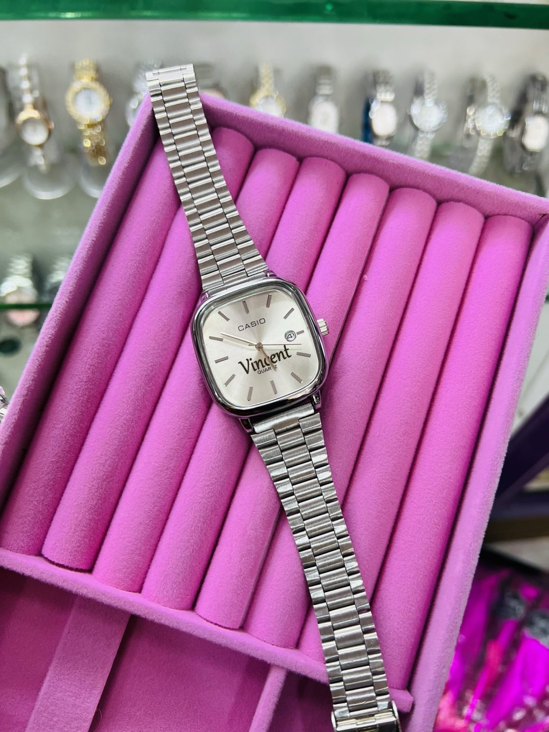 Silver face Casio watch and bracelet no box - Image 4