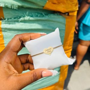 Engraved unique gold love bracelet