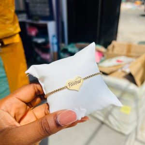 Engraved unique gold love bracelet