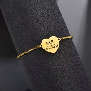 Engraved unique silver  love bracelet