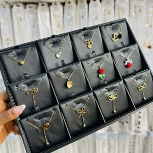 A dozen of stainless steel necklaces (12pcs)