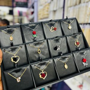 A dozen of stainless steel necklaces (12pcs)