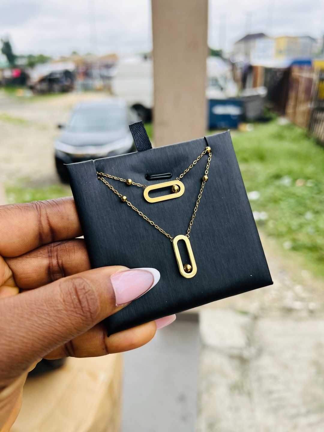 Double step plain ball Dior necklace - Image 2
