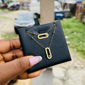 Double step plain ball Dior necklace