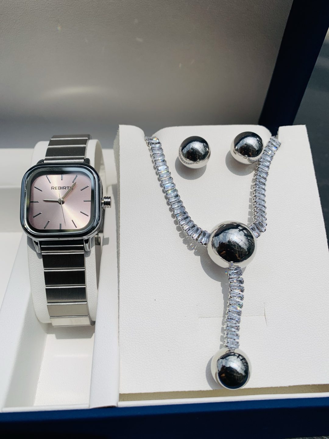 Rebirth pink face silver Set combo with paper box