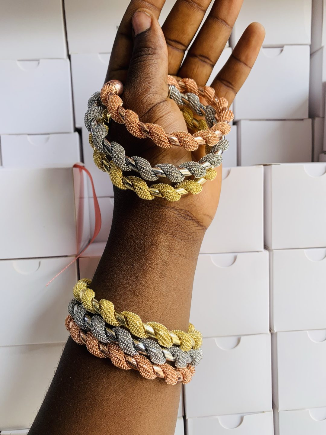 Amiga three toned bangle set 002 - Image 2