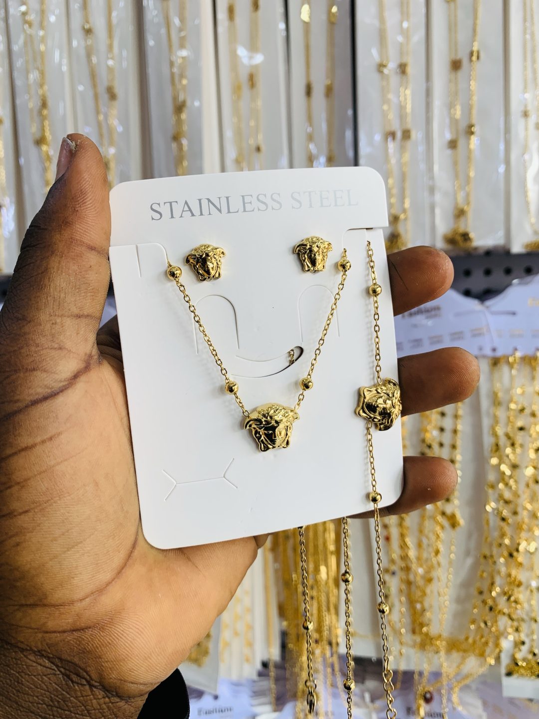 Versace steel gold set