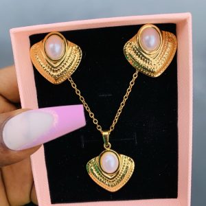 Stainless steel gold set 004