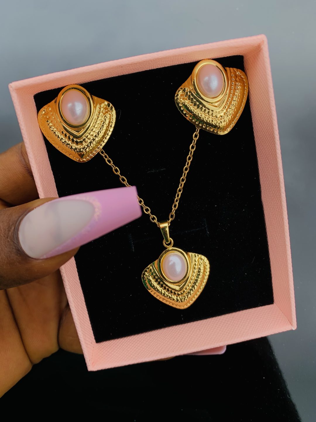 Stainless steel gold set 004