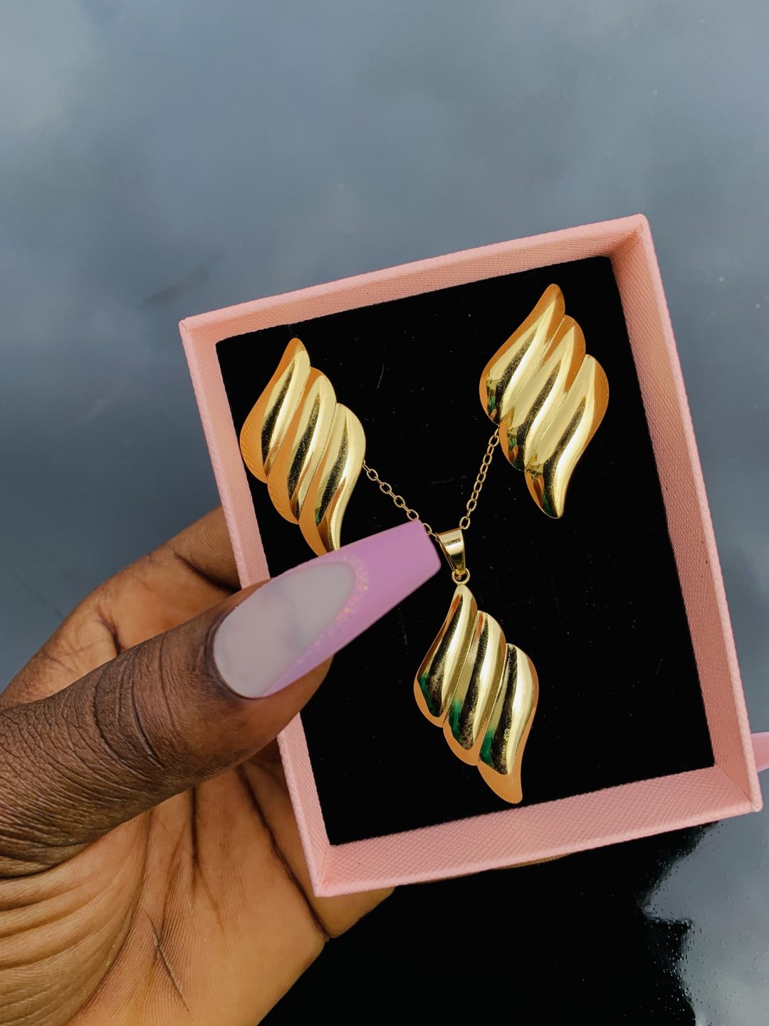 Stainless steel gold set 006
