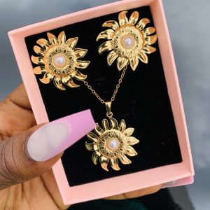 Stainless steel gold set 009